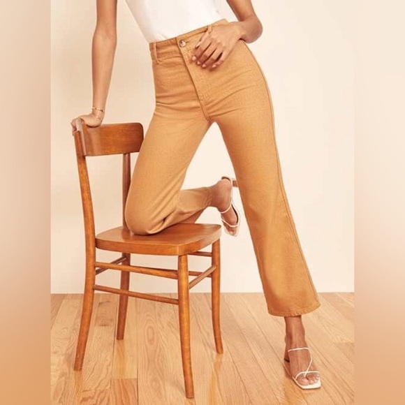 🆕 Reformation Marine Jeans in Butterscotch - Picture 4 of 9